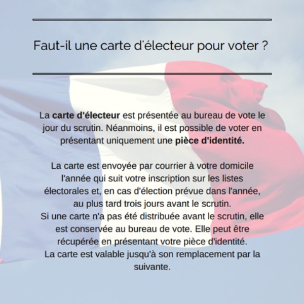 Faut-il une carte d'électeur pour voter?