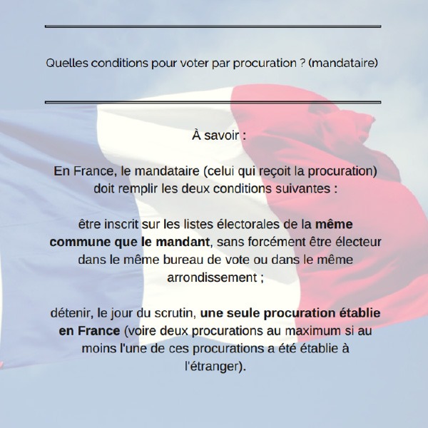 Quelles conditions pour voter par procuration?