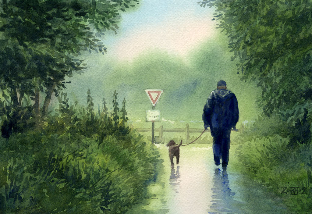 walking_the_dog_by_treeshark-d5n4w07